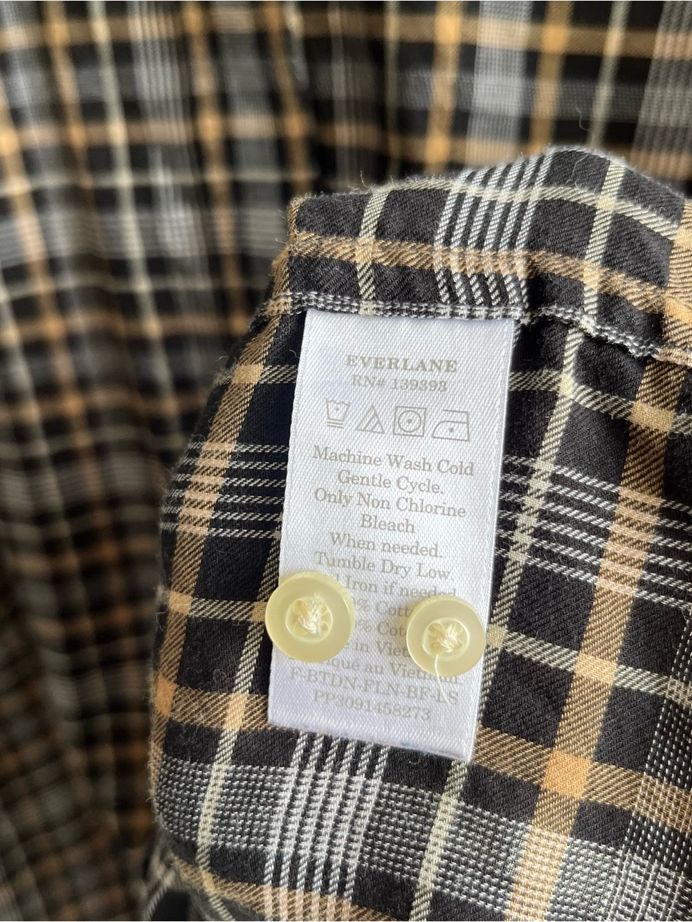 Everlane Plaid Button Up Shirt Sz 2 Women’s Long Sleeve Collared EUC - Picture 3 of 4